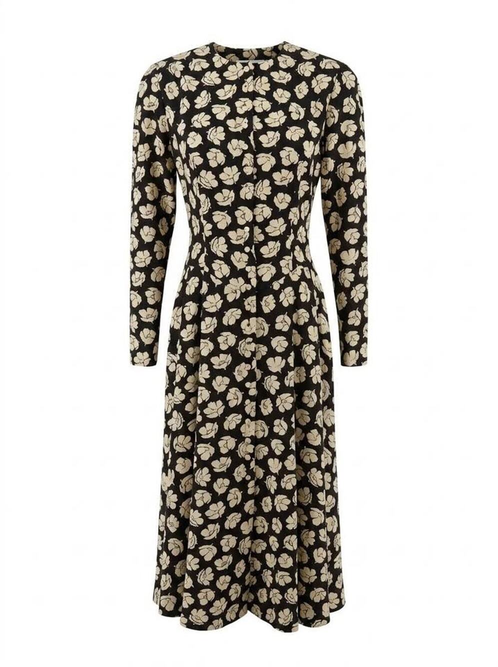 Vintage 90s Liz Claiborne Cottagecore Floral Maxi Prairie Dress Buttons Size 4
